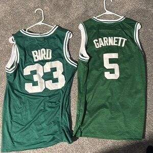 LARRY BIRD AND KEVIN GARNETT JERSEYS